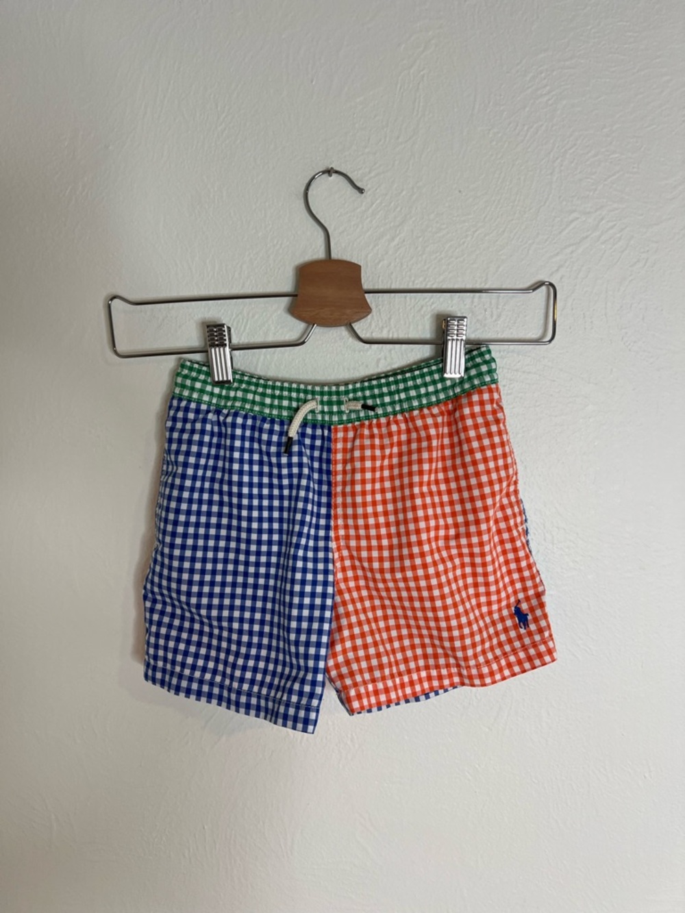 Boy’s Polo Ralph Lauren Size 5 Colorblock Gingham Swim Shorts